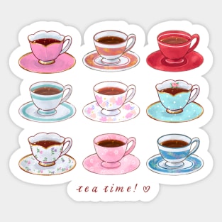 Tea Cups Sticker